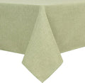 Hiasan Faux Linen Rectangle Tablecloth - Wrinkle and Stain Resistant Washable Table Cloth for Kitchen Dining Room Holiday Table Cover for Dinner, Green, 60 x 102 Inch