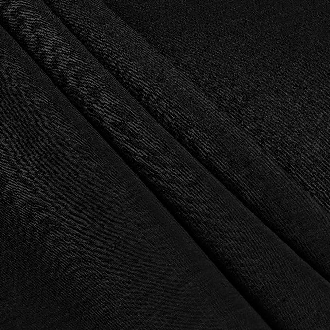 D'Moksha Homes Black Tablecloth 60 x 108 Inch - 100% Pure Linen Rectangular Tablecloth - Machine Washable Table Cloth for Spring, Easter