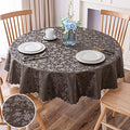 Smiry Round Table Cloth, Waterproof Heavy Duty Vinyl Tablecloths, Wipeable Washable Table Cover for Kitchen and Dining Room (Coffee, 60" Round)