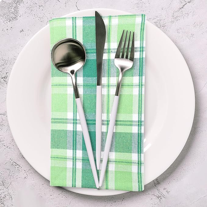 Urban Villa Cloth Napkins Set of 12 20x20 Inches 100% Cotton Napkins Cloth Washable Soft Durable Reusable Absorbent Table Dinner Napkins Cloth for Hotel Lunch Restaurant Weddings Parties- St Patrick