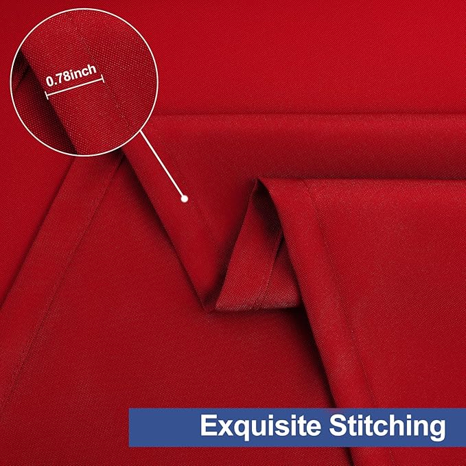 homing 2 Pack Rectangle Table Cloth, Elastic Fitted Fabric Tablecloth Fits for 4 Foot Folding Tables, Washable Table Cover for Picnic, Camping, Indoor & Valentine's Day (Red, 30" x 48")
