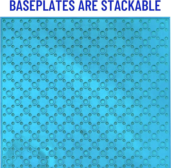 Strictly Briks Stackable Baseplates - 12 Pack 10"x10", 32x32 Studs, Compatible with Lego for Building City Scenes, Foundation, Displays Bricks on Play Table, Kids Easter Gift, Nature