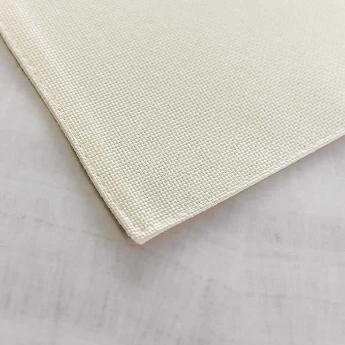 Home Brilliant Placemats Set of 4 Dining Table Placemat Washable Place Mats, 13 x 19 inches, Cream