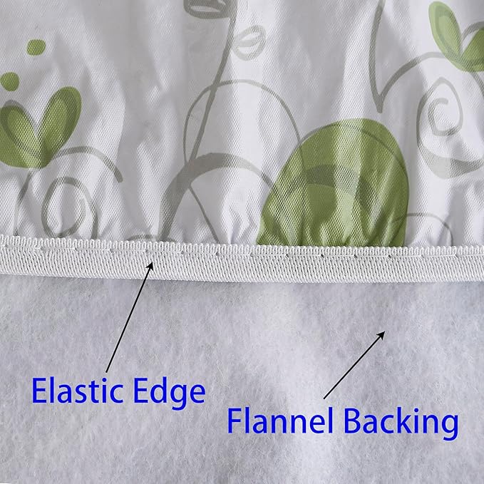 Walrus Round Vinyl Fitted Tablecloth with Flannel Backing Elastic Edge Design Table Cover Waterproof Oil-Proof PVC Table Cloth Stain-Resistant Best for 57"-66" Round