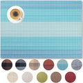 Placemats Set of 4 - Easy Clean Woven Vinyl Placemats for Dining Table, Indoor/Outdoor Place Mats, Washable PVC Table Mats（Ocean Geode）