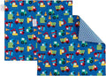 Funkins Reusable Cloth Placemats for Kids & Lunch Boxes | Reusable, Eco-Friendly | 15"x13", 2-ply, Thick, Absorbent, Machine Washable | Set of 2 Placemats (Construction)