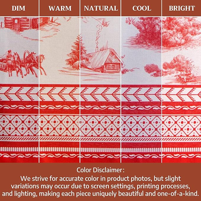 Maison d' Hermine Table Cloth Rectangle Table 100% Cotton 60 x 120 Inches Fall Tablecloth Reusable Everyday Use for Thanksgiving Christmas Decorations Dining Farmhouse Party (Winter Jouy)
