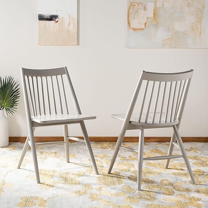 Safavieh Home Collection Wren Grey 19-inch Spindle Dining Chair (Set of 2)