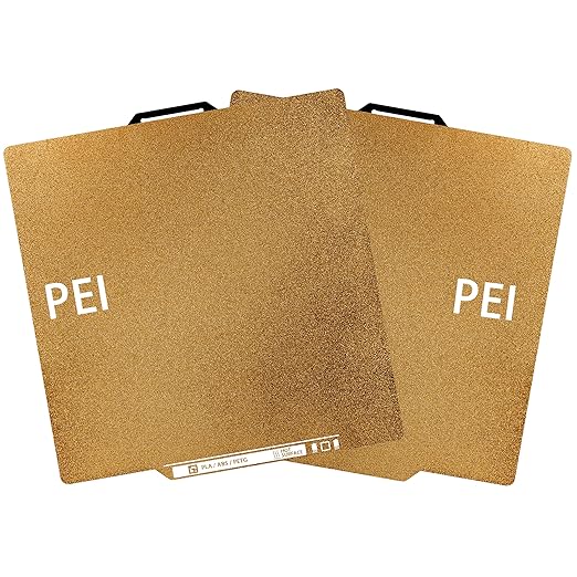 Build Plate for Bambu Lab X1 X1C X1E P1P P1S A1, PEI Build Plate with Identification Code Double Sided Textured PEI Plate Sheet 0.77mmwith QR Code Flexible Spring Steel Bed, 257x257mm