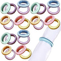 ALPHA Living HOME 24-Piece Yarn Wrap Napkin Rings - Decorative Napkin Rings,Bulk Napkins - Modern Table Décor for Every Occasion - Wedding Holidays Dinners Party Everyday Use (Multi Pastel)