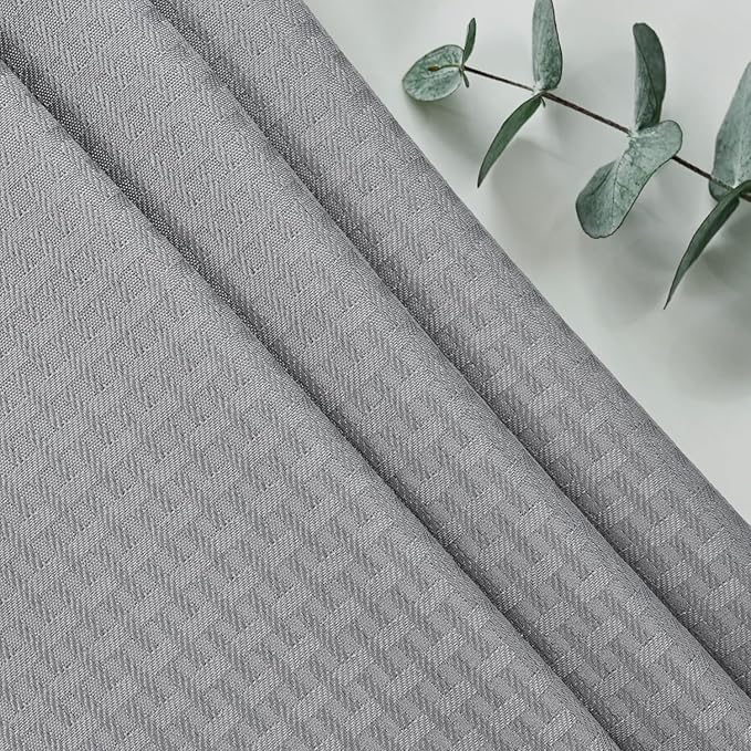 maxmill Jacquard Tablecloth Stain Resistant Waterproof Wrinkle Free Spillproof Washable Soft Weaved Texture Table Cloth for Dining Room, Indoor Outdoor Use, Rectangle 60 x 140 Inch, Light Grey