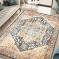 Keen Home Design 10x14 Rug - Machine Washable Area Rug with Non-Slip Backing, Ideal for Living Room, Dining Room, Bedroom - Vintage, Easy Clean, Durable, Low Pile Rug - (9'7" x 14')