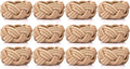 Nautical Jute Napkin Rings - Handmade Rustic Woven Coastal & Farmhouse Table Decor for Dining, Weddings, Parties & Home Entertaining - Napkin Rings Set of 12 (Brown) - ALPHA Living HOME