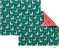 Funkins Reusable Cloth Placemats for Kids & Lunch Boxes | Reusable, Eco-Friendly | 15"x13", 2-ply, Thick, Absorbent, Machine Washable | Set of 2 Placemats (Llamas)