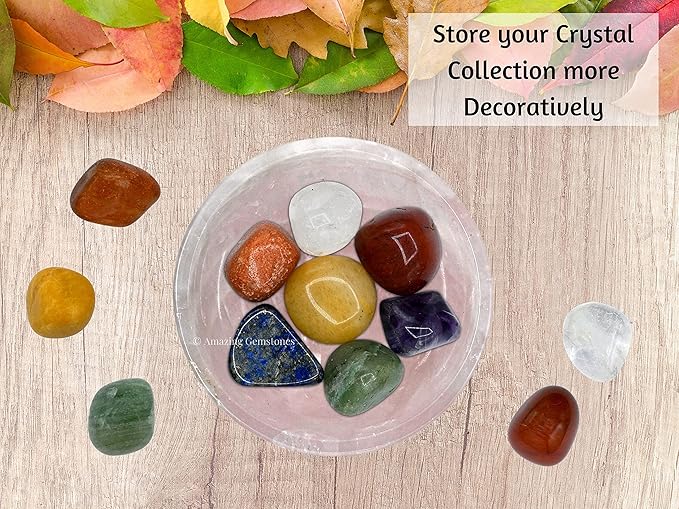 Rose Quartz Crystal Bowl - 2 Inch Decorative Bowls for Room and Home Decor - Gemstone Healing Crystals for Elegant Display, Positive Energy Balance and Gift
