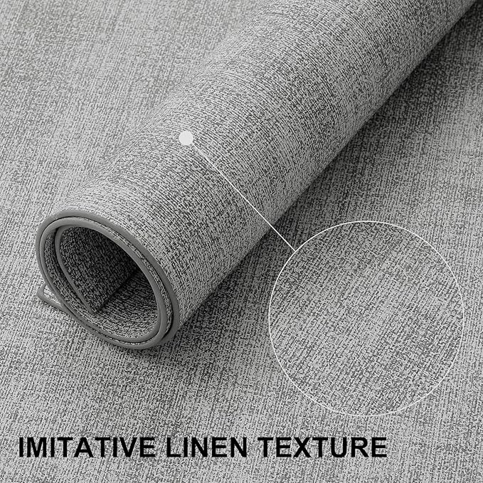 homing Faux Leather Heat Resistant Placemats 8 Packs, Waterproof Wipeable Dining PU Place Mats for Indoor & Outdoor, Easy to Clean, Light Grey