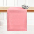 D'Moksha Homes Linen Dusty Pink Table Runner 120 Inches Long - 100% Pure Linen Dining Table Runner 14 x 120 Inch for Valentines, Spring, Easter - Machine Washable
