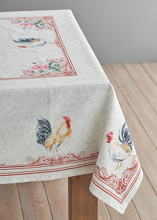 Maison d' Hermine Table Cloth Rectangle Table 100% Cotton 70 x 120 Inches Tablecloth Reusable Decorative for Dining Room Farmhouse Home Valentines Day Decorations Spring Summer - Campagne