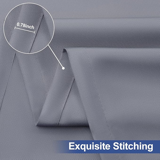 homing 2 Pack Rectangle Table Cloth, Elastic Fitted Fabric Tablecloth Fits for 4 Foot Folding Tables, Washable Table Cover for Picnic, Camping, Indoor & Outdoor (Grey, 30" x 48")
