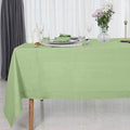 D'Moksha Homes Sage Green Linen Tablecloth 60 x 156 Inch - 100% Pure Linen Green Tablecloth for Rectangle Tables - Classic Hemstitch, Machine Washable Table Cloth for Spring, St Patricks Day, Easter