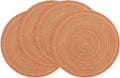 SHACOS Round Placemats Set of 4 Woven Braided Place Mats Table Placemats 15 inch Circle Place Mats Easy to Clean Table Mats Indoor Outdoor, Fall Color Mix