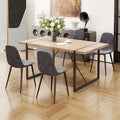Dining Table Set for 4, Modern 55'' Wood Dining Table Set,Kitchen Table and Chairs Set of 4,Ideal for Kitchen Dining Room