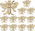 ALPHA Living HOME Decorative Bee Napkin Rings - 12 Pcs Elegant Metal Napkin Ring Modern Cloth Napkin Holders for Table Kitchen Dinner Decor Party Wedding Everyday Use (Gold)