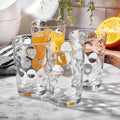 Home Essentials Drinking Glasses Set of 10 Juice Glass Cups, 7 oz Glassware, Inner Circular Lensed Small Glasses. Ideal for Juice, Milk, Water; Dishwasher Safe.