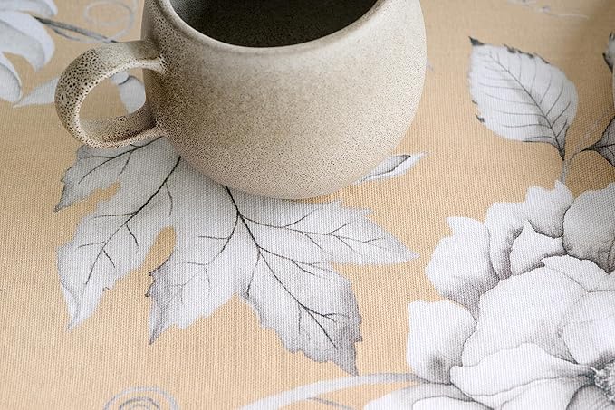 Maison d' Hermine Table Cloth Rectangle Table 100% Cotton 60 x 108 Inches Fall Tablecloth Reusable Everyday Use for Thanksgiving Christmas Decorations Dining Farmhouse Party (Pretty Autumn)