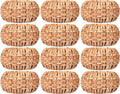 ALPHA Living HOME Napkin Rings Set of 12 - Handmade Decorative Serviette Rings for Dining Table, Weddings, Parties, Events, Holiday Gatherings, and Everyday Use Boho Rustic Farmhouse Décor (Brown)