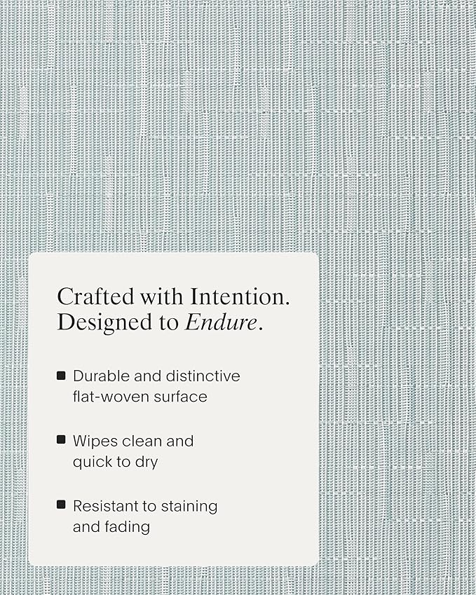 Chilewich Bamboo Placemats Set of 4 - Woven Oval Placemats - Reusable, Stain-Resistant, Indoor/Outdoor Tabletop Protection - 19" x 14" - Seaglass
