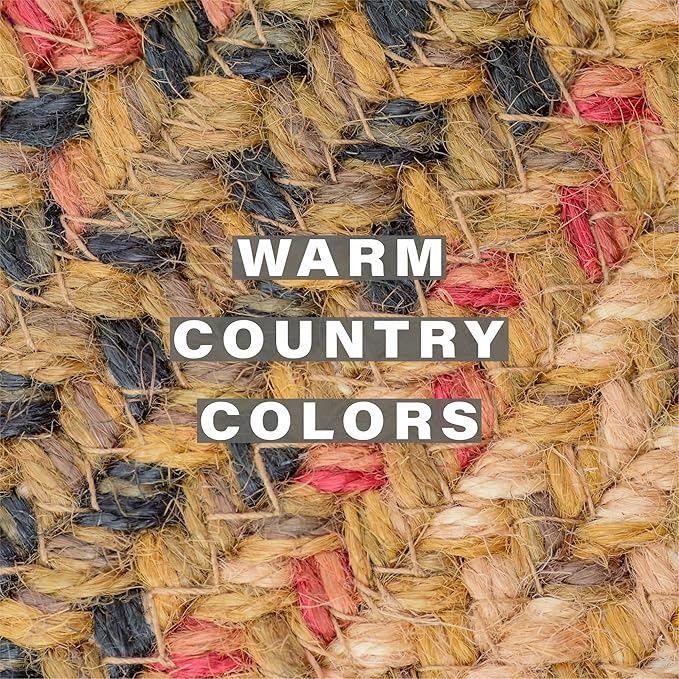Homespice Russet Jute Braided Coasters 4", Warm Country Decor, Set of 6, Multicolor - Durable, Absorbs Moisture, Easy to Clean and Protects Furniture