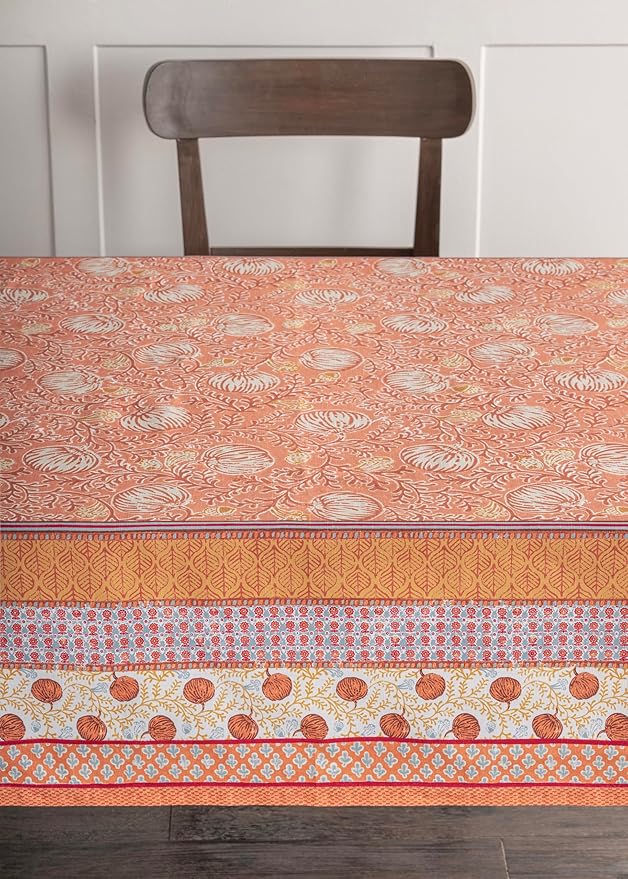 Maison d' Hermine Table Cloth Rectangle Table 100% Cotton 70 x 120 Inches Fall Tablecloth Reusable Everyday Use for Thanksgiving Christmas Decorations Dining Farmhouse Party (Harvest Festival)