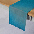 Solino Home Linen Table Runner 72 Inches Long - Athena, 100% Pure Linen Chambray Teal Dining Table Runner 14 x 72 Inch for Spring, Easter, St Patricks Day - Handcrafted and Machine Washable