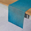 Solino Home Linen Table Runner 90 Inches Long - Athena, 100% Pure Linen Chambray Teal Table Runner 14 x 90 Inch for Dining, Spring, Easter, St Patricks Day