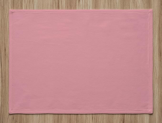 Calicot Placemats Set of 6 100% Cotton Washable Cloth Place Mats, Reusable Table Mats for Spring/Summer & Thanksgiving Christmas Decorations Kitchen Dining Party Wedding (Dusty Rose, 13" x 19")