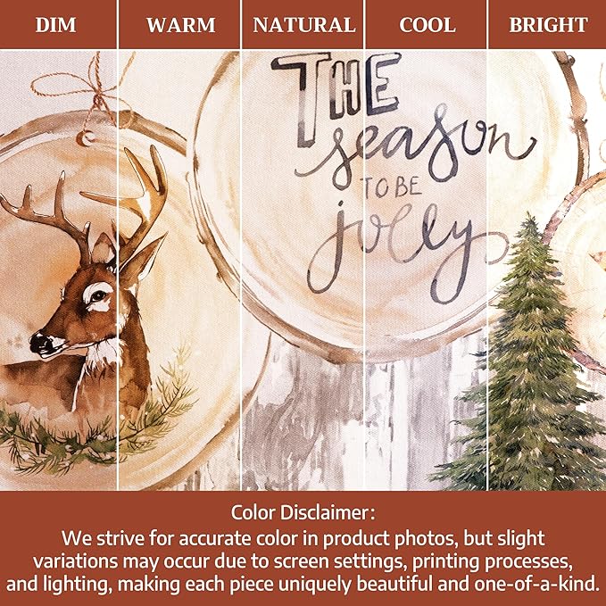 Maison d' Hermine Table Cloth Rectangle Table 100% Cotton 54 x 72 Inches Fall Tablecloth Reusable Everyday Use for Thanksgiving Christmas Decorations Dining Farmhouse Party (Mountain Life)