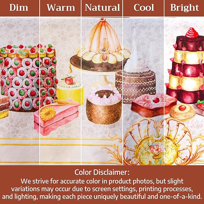 Maison d'Hermine Premium Table Cloth Round Table 100% Cotton 70 Inches Tablecloth Reusable Decorative Everyday Use for Dining Room, Farmhouse, Home, Party, Festive & Wedding - Pastries