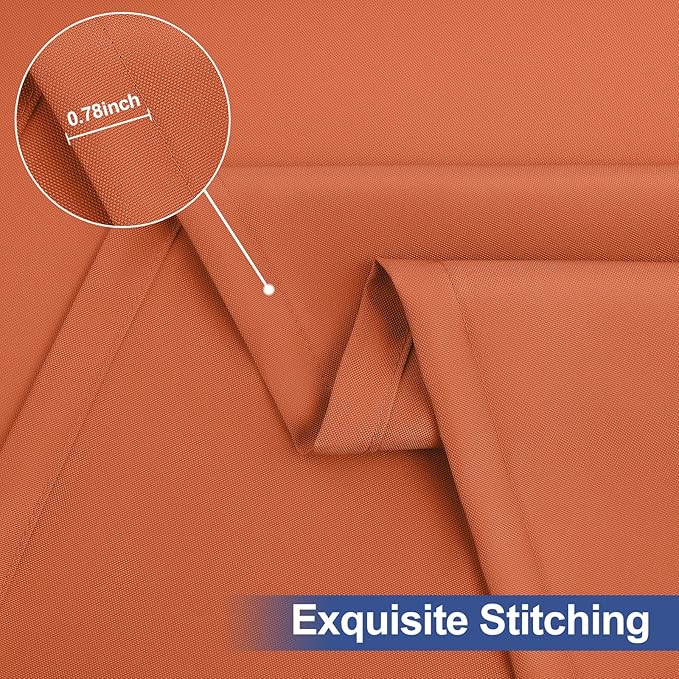 homing 2 Pack Rectangle Table Cloth, Elastic Fitted Fabric Tablecloth Fits for 6 Foot Folding Tables, Washable Table Cover for Picnic, Camping, Indoor & Outdoor (Rust, 30" x 72")
