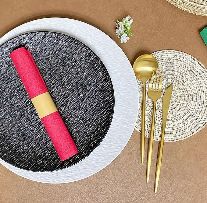 Germiwipe 500 Pcs 1.5×4.25 Inch Kraft Paper Napkin Rings - Self Adhesive Silverware Wraps Bands for Party Wedding Catering Restaurant Home Dinner Decor
