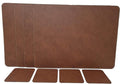 Nikalaz Set of 4 Small Placemats and 4 Coasters Made of Recycled Leather (15.75''x11.81'', Dirty Brown)