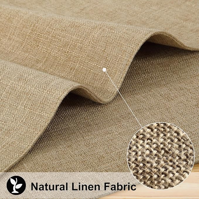 homing Cotton Linen Placemats Set of 8, Cloth Washable Farmhouse Dining Table Mats for Indoors & Outdoors, Easy to Clean, Linen, 13 x 19 Inch