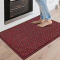 COSY HOMEER Kitchen Rugs 20"x32" Non-Slip Kitchen Mats for Floor Absorbent Stain Resistant Kitchen Floor Mat Machine Washable Rugs for Kitchen,Hallway,Sink,Red