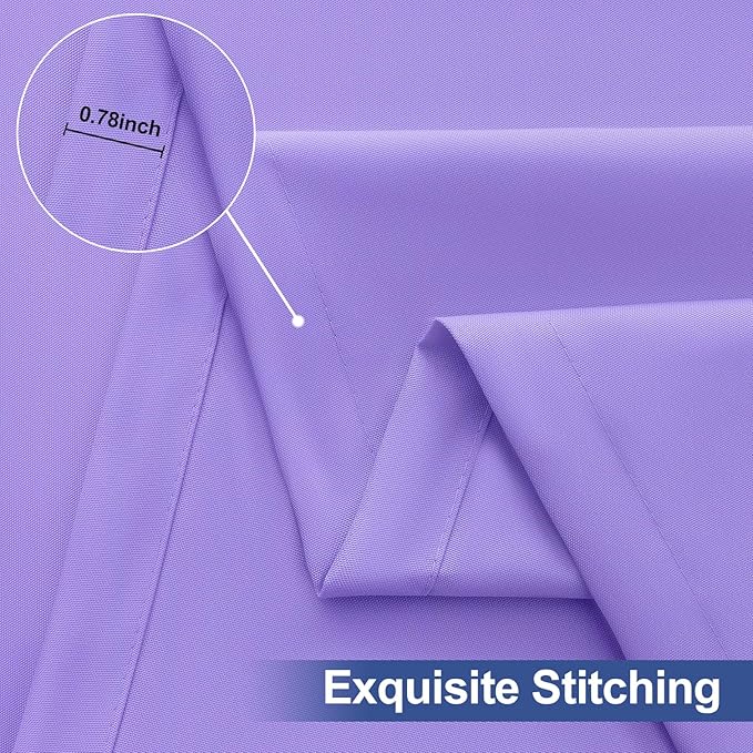 homing 2 Pack Rectangle Table Cloth, Elastic Fitted Fabric Tablecloth Fits for 8 Foot Folding Tables, Washable Table Cover for Picnic, Camping, Indoor & Outdoor (Lavender, 30" x 96")