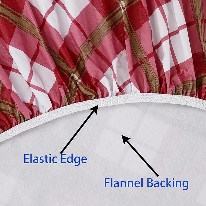 Walrus Round Vinyl Fitted Tablecloth with Flannel Backing Elastic Edge Design Table Cover Waterproof Oil-Proof PVC Table Cloth Stain-Resistant Best for 57"-66" Round