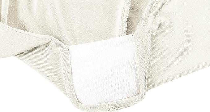 LZY Spandex Table Covers 6 Feet, Stretch/Fitted Table Covers for 6 Feet Folding Table, Rectangular Spandex Table Cloths for Wedding Party or Event (6FT-2PCS, Ivory)