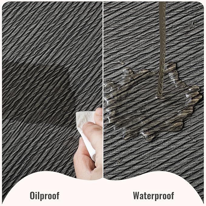 Jovono Faux Leather Placemats Set of 6, Waterproof Washable Table Mats, Easy-Clean Heat Resistant Kitchen Vinyl Place Mat for Dining Table, Restaurant, Indoor, 17.8"x11.8", Gray
