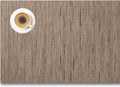Placemats Set of 12 - Easy Clean Woven Vinyl Placemats for Dining Table, Indoor/Outdoor Place Mats, Washable PVC Table Mats （Light Brown）