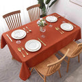 maxmill Jacquard Tablecloth Swirl Design Spillproof Wrinkle Free Heavy Weight Table Cloth Halloween Decorative Fabric Tabletop for Fall Harvest Thanksgiving Dinner, Rectangular 60 x 104 Inch Rust