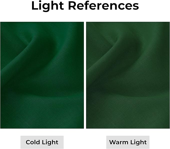 D'Moksha Homes Linen Forest Green Table Runner 60 Inches - Classic Hemstitch, 100% Pure Linen Coffee Table Runner 14 x 60 Inch Ideal for Dresser Tables - St Patricks Day, Easter